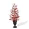 3ft. Pre-Lit Berry & Pinecone Artificial Urn Christmas Porch Tree, Warm White LED Lights